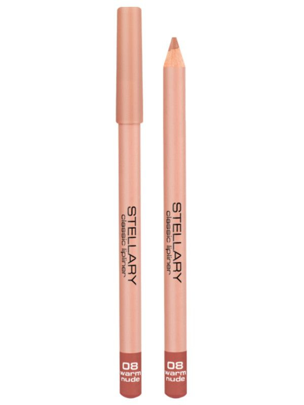 Stellary Карандаш для губ в деревянном корпусе Lipliner, Тон 08 Warm nude  #1