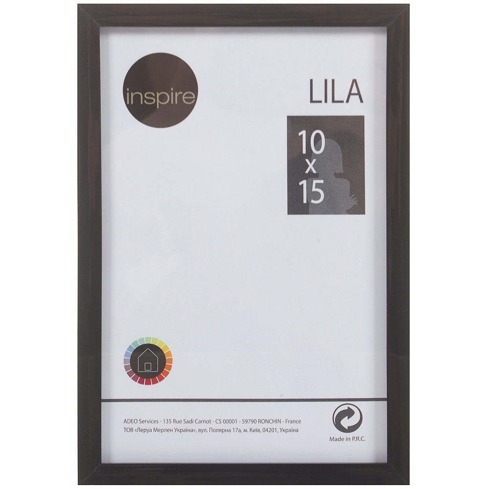 Рамка Inspire Lila 10x15 см цвет чёрный #1