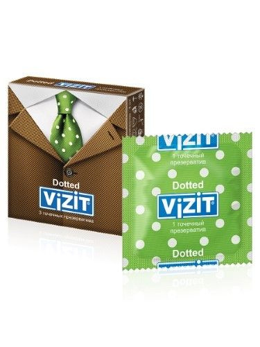 Визит Презервативы VIZIT Dotted Точечные 3 шт. #1