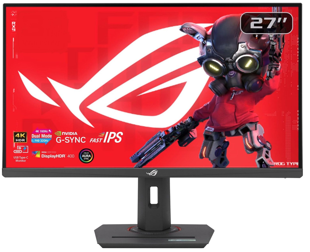 ASUS 27" Монитор Двухрежимный ROG Strix XG27UCG 4K-160hz-FHD 320hz, черный #1