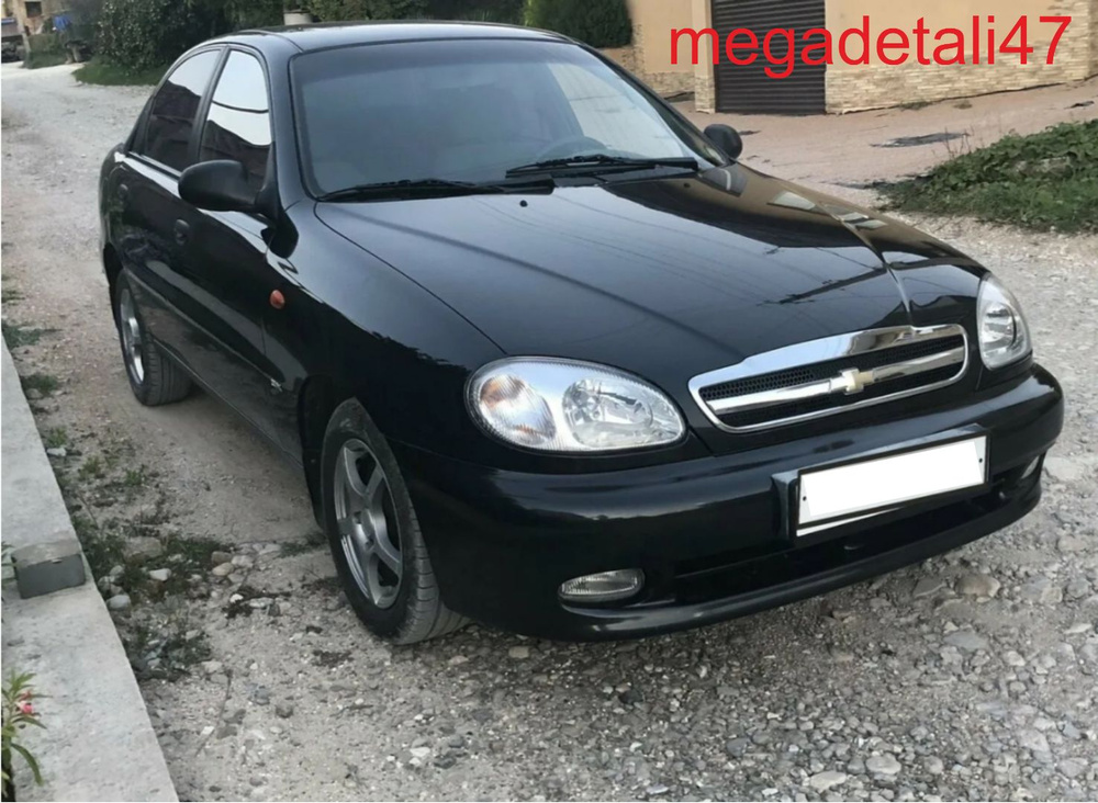 Бампер передний в цвет кузова для Шевроле Ланос Chevrolet Lanos (2002-2009) 298 - Night Black - Черный #1