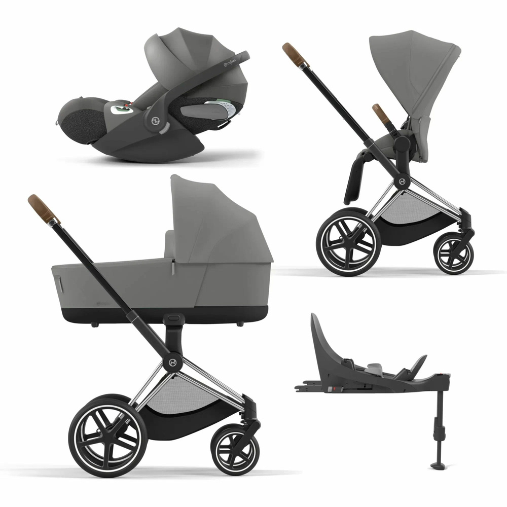 Cybex Priam IV Коляска 4 в 1, шасси Chrome Brown/Mirage Grey #1