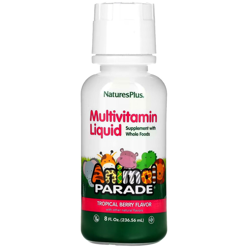 Animal Parade Multivitamin Liquid 236.56 ml (8 oz) Tropical Berry / Мультивитамины для Детей в Жидкой #1