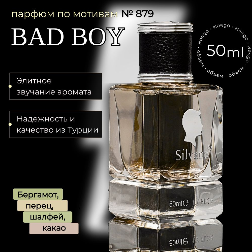 Парфюмерная вода № 879 Bad Boy, Бэд Бой духи мужские стойкие, парфюм 50мл  #1