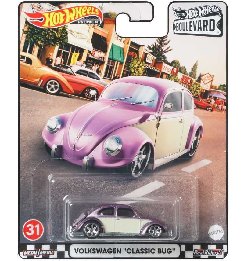 Коллекционная Premium машинка Hot Wheels Volkswagen Classic Bug Candy Apple Magenta (коллекция Boulevard #1