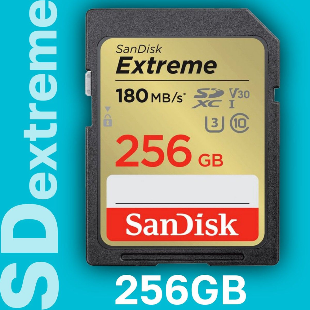 Карта памяти SanDisk Extreme 256GB 180MB/s Class 10 UHS-I U3 (SDSDXVV-256G-GNCIN) #1