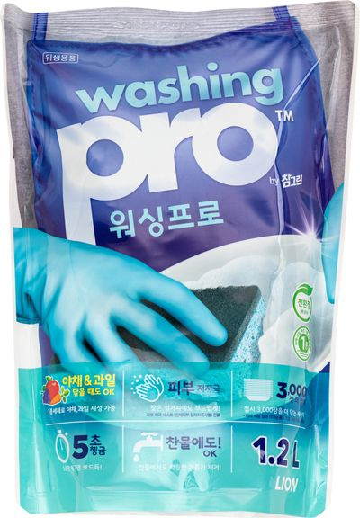 LION Средство для мытья посуды Washing Pro, 1200 мл #1