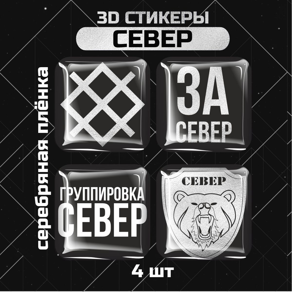 Наклейки на телефон 3D стикеры Север ВС РФ #1