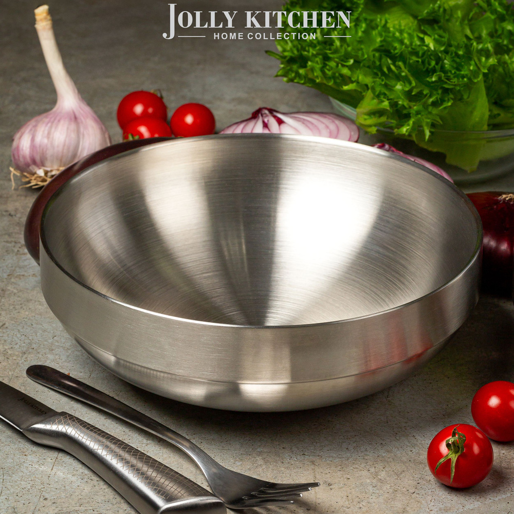 Миска изотермическая Jolly Kitchen двойные стенки матовая 21 см  #1