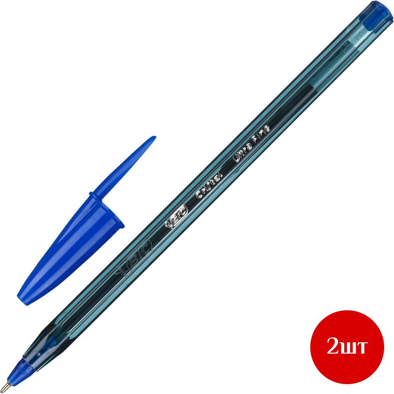 Ручка шариковая неавтомат. BIC Cristal Exact С0,масл,28 К20, 2 шт #1