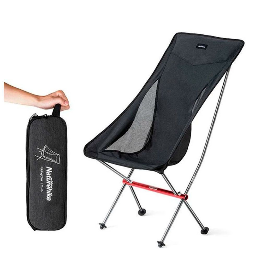 Naturehike кресло складное YL06 alu folding moon chair (one size, black) #1