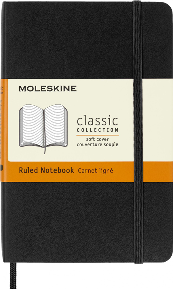 Блокнот для записей в линейку Moleskine CLASSIC SOFT QP611 Pocket 90x140 мм 192 страниц мягкая обложка #1