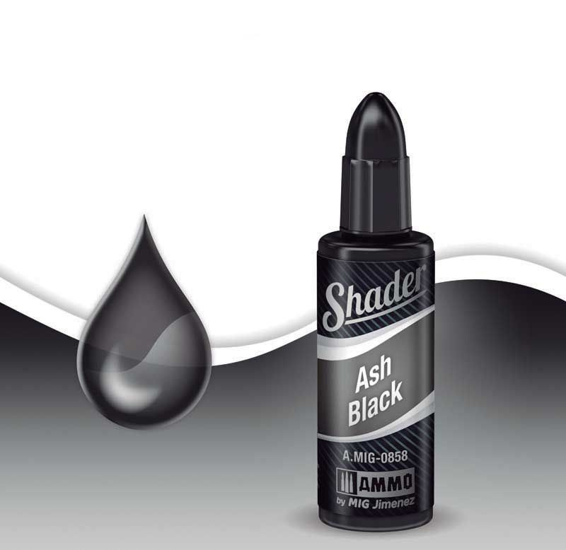 Акриловый шейдер SHADER Ash Black (10mL) (Ammo Mig) #1