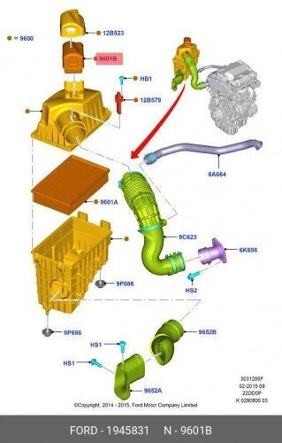 Фильтр возд.FORD TRANSIT (2014>) #1