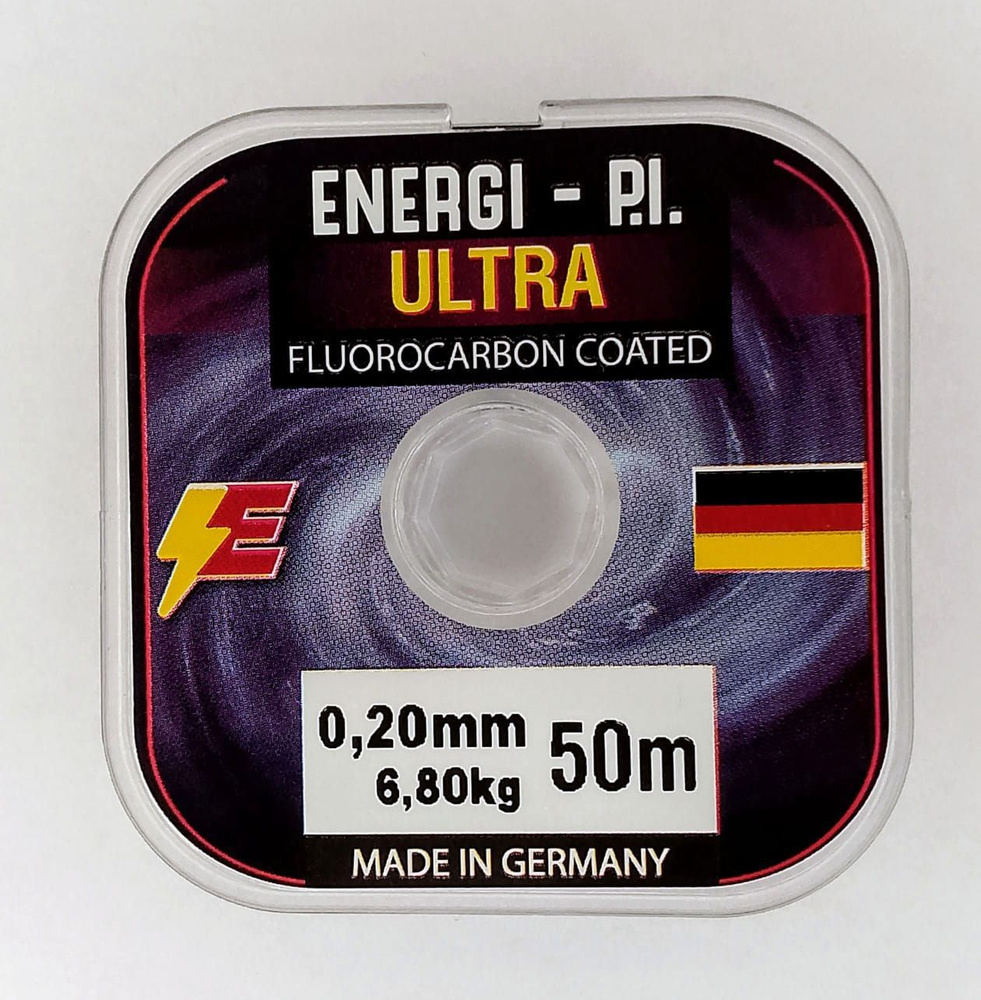 Леска рыболовная, монофильная ULTRA Fluorocarbon coated, 50 м; 0.20 мм ENERGI-P.I.  #1