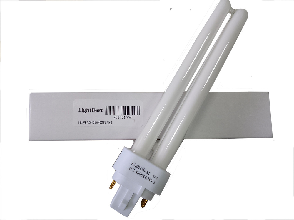 Лампа люминесцентная LightBest LBL D/E 71004 26W 4000K G24q-3 (Dulux D/E 26W/21-840 G24q-3) 701071004 #1