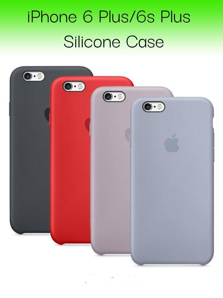 Силиконовый чехол на Айфон 6 плюс /6с Plus с логотипом / Silicone Case iPhone 6 Plus/6S Plus  #1