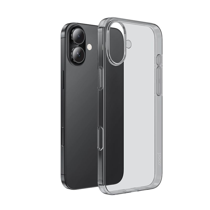 Чехол силиконовый для iPhone 16 Plus, Light series TPU, HOCO, черный #1