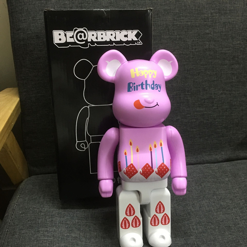 Bearbrick фигурка Коллекционная,игрушка 400% Happy Birthday Pink,28CM #1