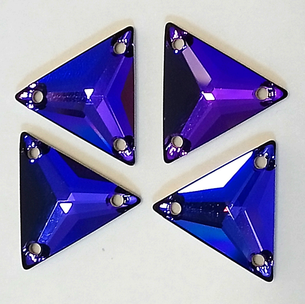 стразы пришивные Swarovski 3270 Triangle Heliotrope 16 x 16 mm 4 шт #1