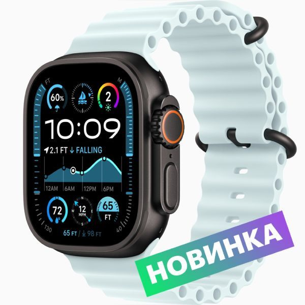 Умные часы Apple Watch Ultra 2, 49мм Black Titanium, Ocean Band, Ice Blue #1