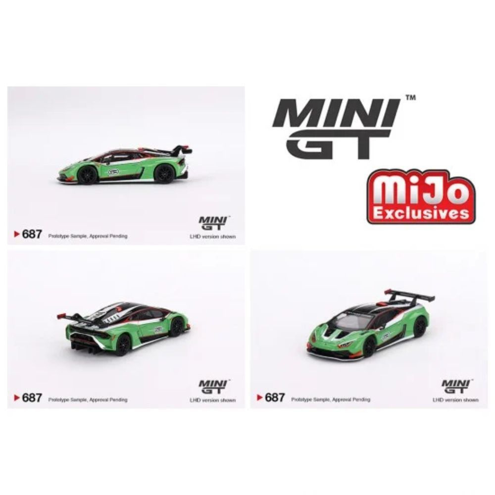 Машинка MINI GT 1/64 Lamborghini Huracan GT3 EVO2 Presentation Blister Packaging Diecast Scale Model #1