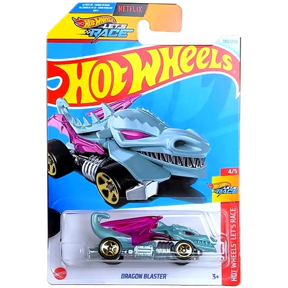 HTC10 Hot Wheels машинка металлическая игрушка коллекционная масштабная модель Dragon Blaster Кейс 2024 #1