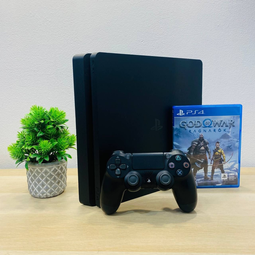 Игровая приставка Sony Playstation 4 Slim 1TB Геймпад , Диск God Of War Ragnarok , 20+ встроенных игр. #1