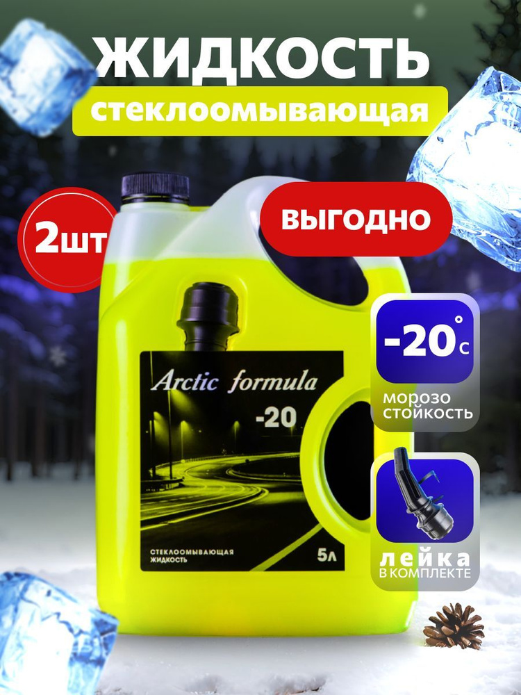 НАБОР ИЗ 2 ШТ Незамерзайка Arctic Formula -20 5 л/ Жидкость омывающая / Омывайка  #1