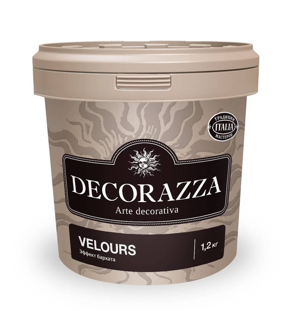 Декоративная штукатурка с эффектом бархата Decorazza Velours 1.2 кг, VL 10-14  #1