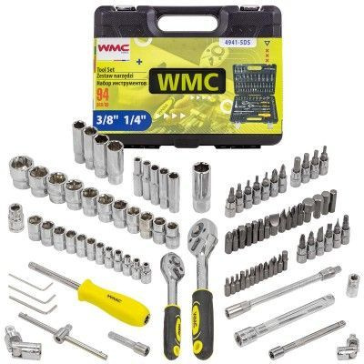 Набор инструментов 94 предмета 1/4'' 3/8'' (6-гранные) WMC TOOLS (4-22мм)  #1