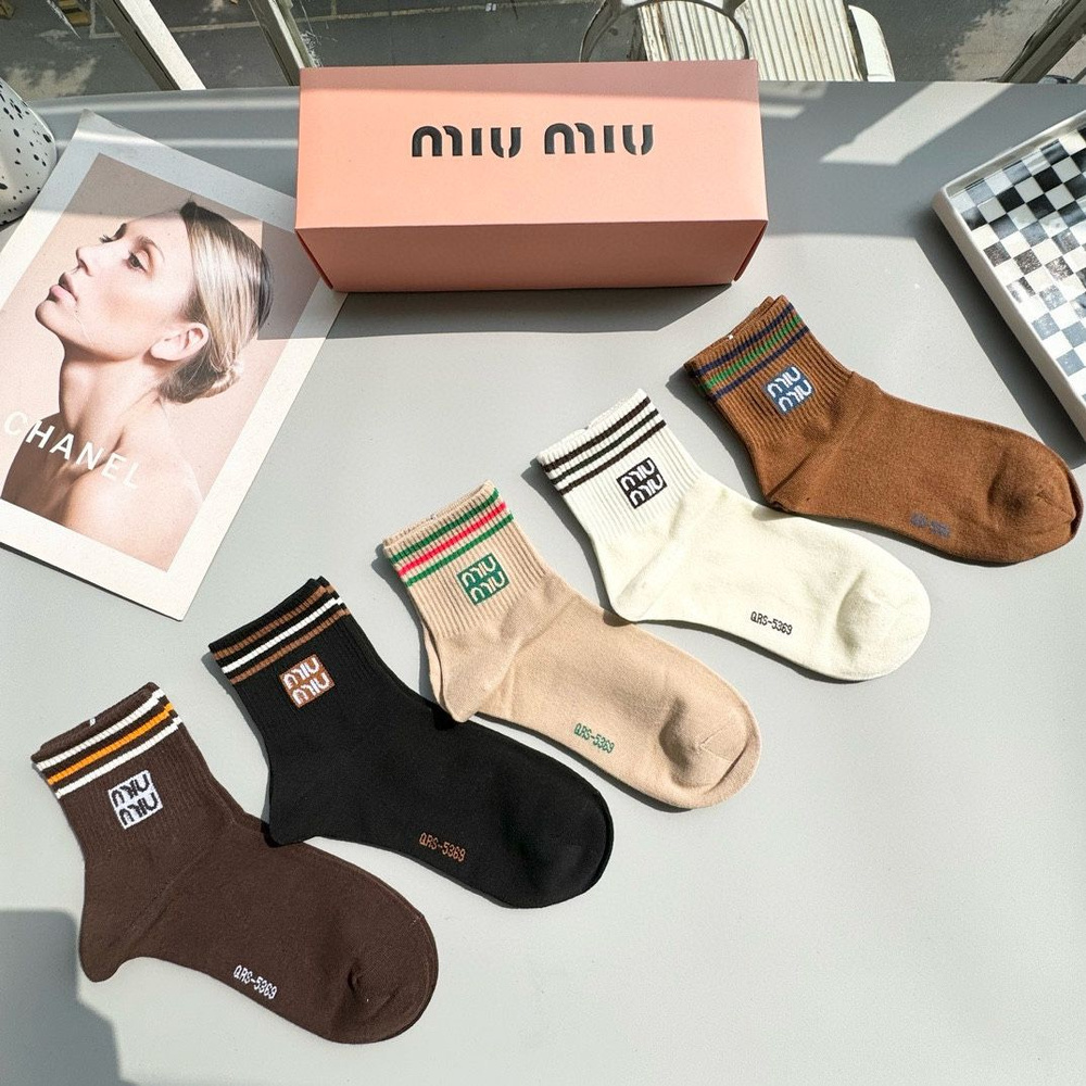 Носки спортивные Miu Miu, 5 пар #1