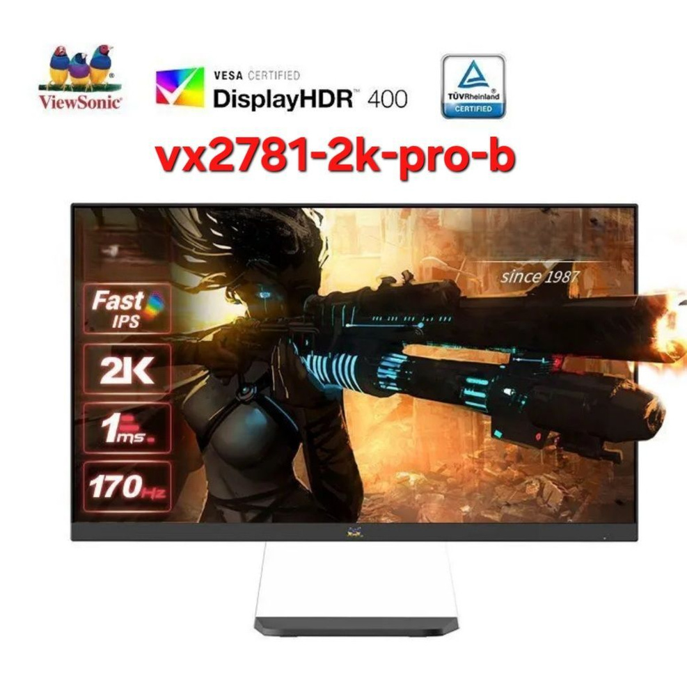 Viewsonic 27" Монитор VX2781-2K-PRO-B чёрный IPS.170hz.2560*1440., черный #1