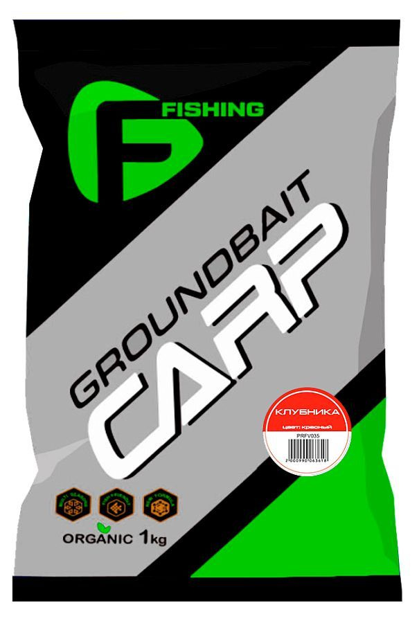 F-FISHING Прикормка для рыбы CARP, 1кг, Клубника #1