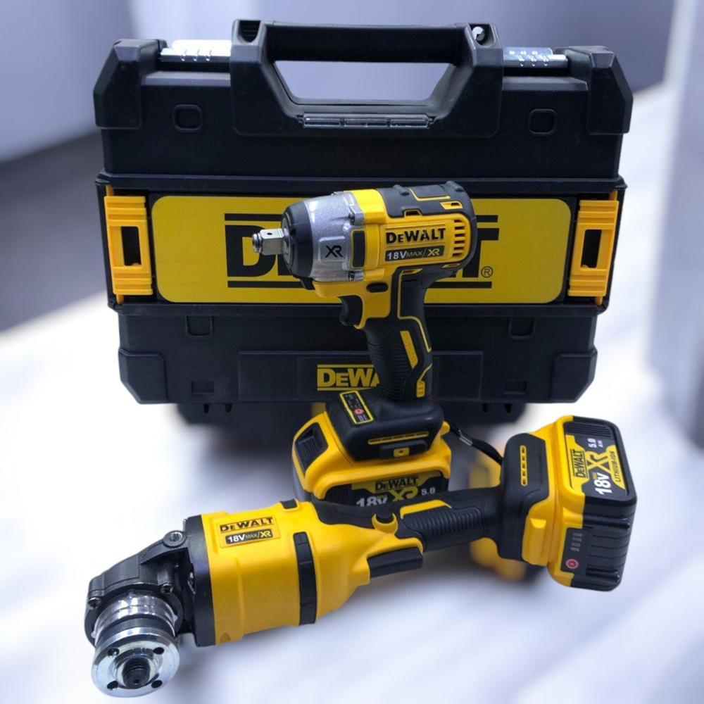 DeWalt 2в1 бесщеточный набор 18v. болгарка, гайковерт #1