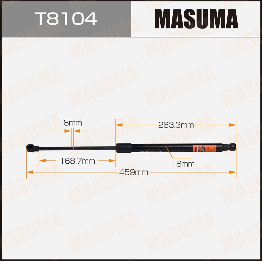 Упор газовый багажника L 459 mm Masuma T8104 #1