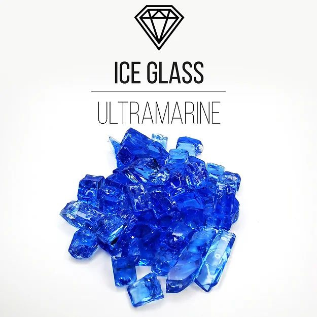 Стеклянная крошка Ice Glass,Ultramarine, 500гр #1