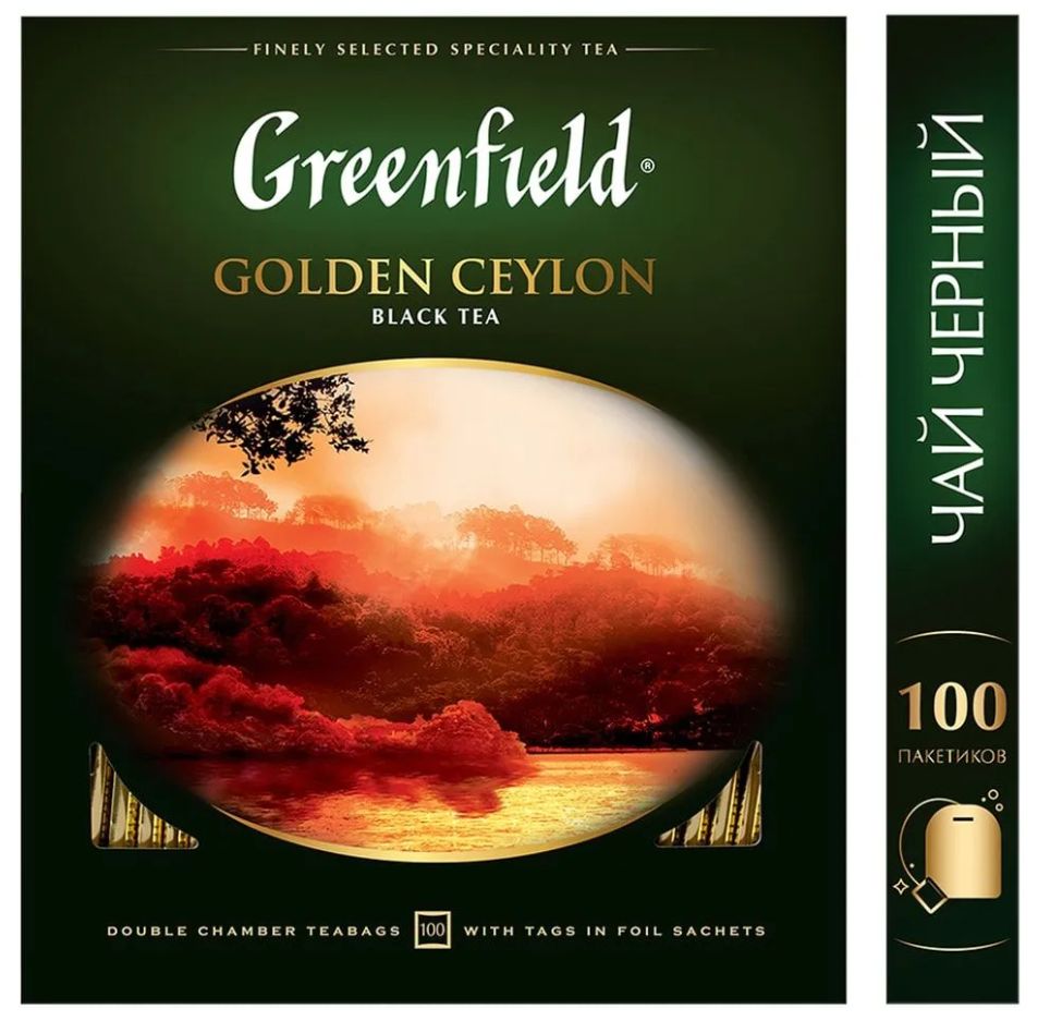 ЧайчерныйGreenfieldGoldenCeylon100пакетов