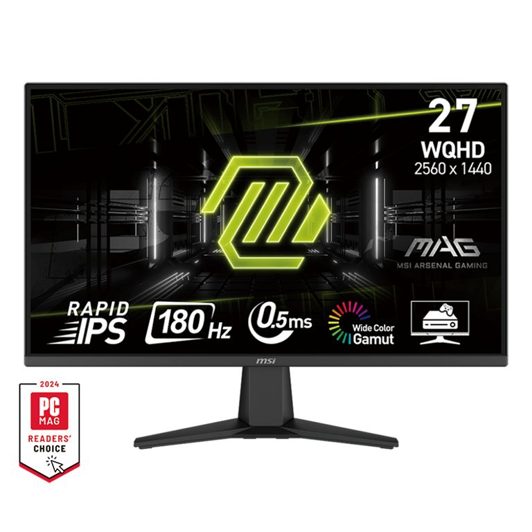 MSI27"МониторMAG275QF27"180Hz,RapidIPS,2560x1440WQHD,черный