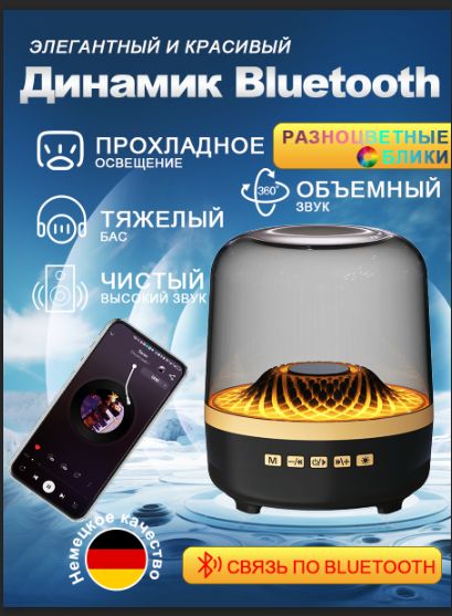 БлютузколонкаХарманGLASS5черно-золотаяколлекционнаяакустикаснизкимибасами