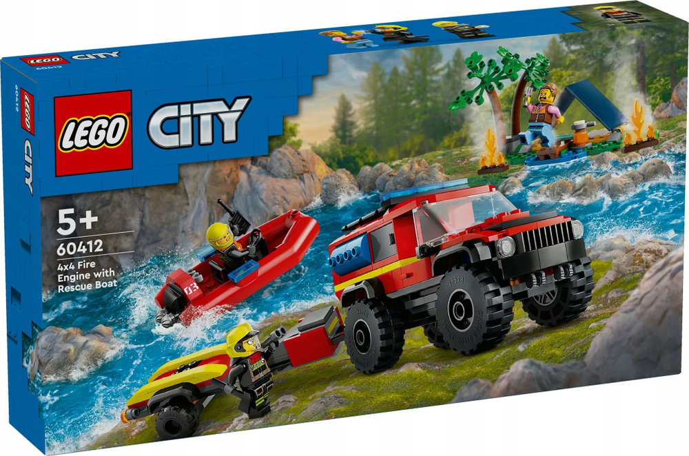 Lego City 60412 Пожарная машина со спасательной лодкой #1