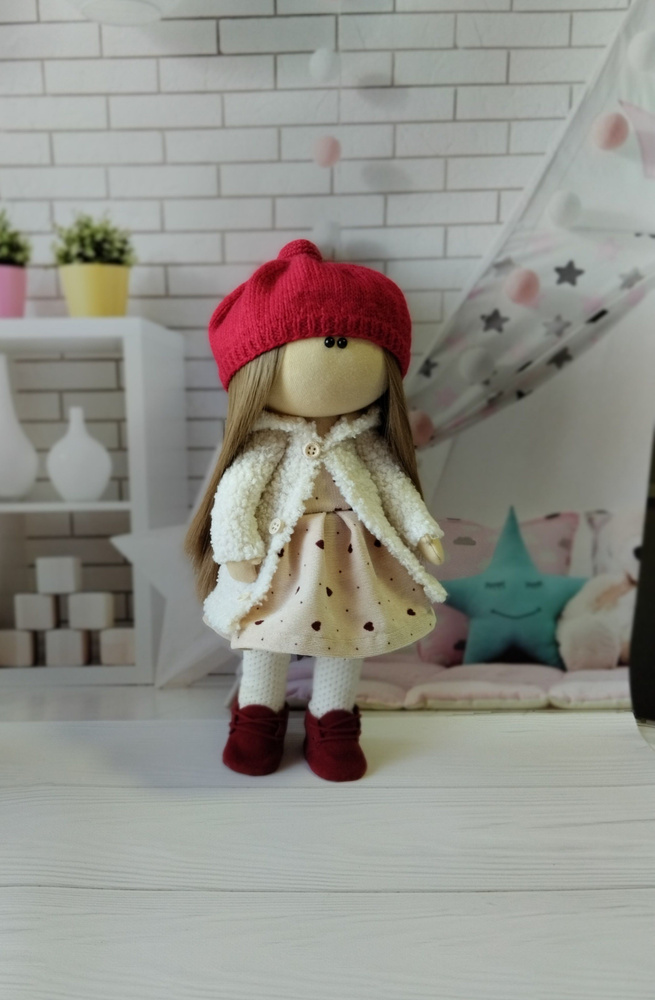 Кукла интерьерная текстильная Тильда ручной работы, 30 см  #1