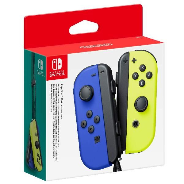 Nintendo Геймпад Switch Joy-Con Neon Blue/Neon Yellow, Проводной, желтый, синий  #1