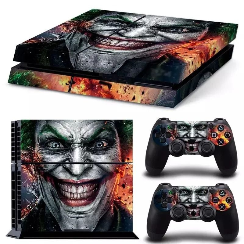 Наклейка Joker виниловая защитная на игровую консоль PlayStation 4 Fat полный комплект  #1