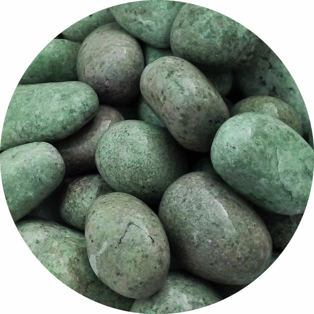 Камень для бань и саун Жадеит уральский обвалованный (10 кг)  #1