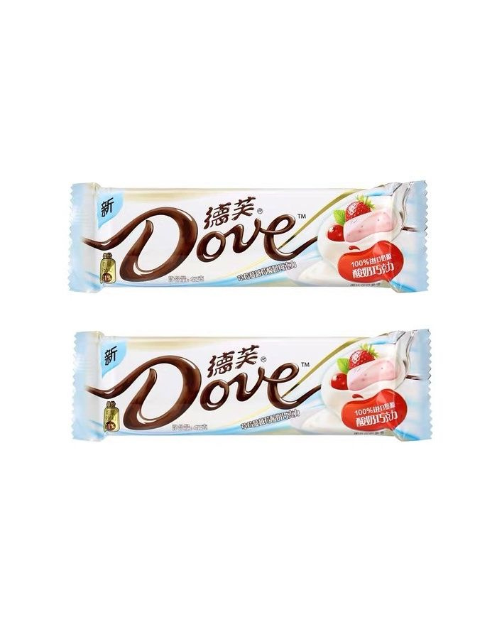 Батончик Dove White chocolate Йогурт клубника и клюква 42 гр х 2 шт  #1