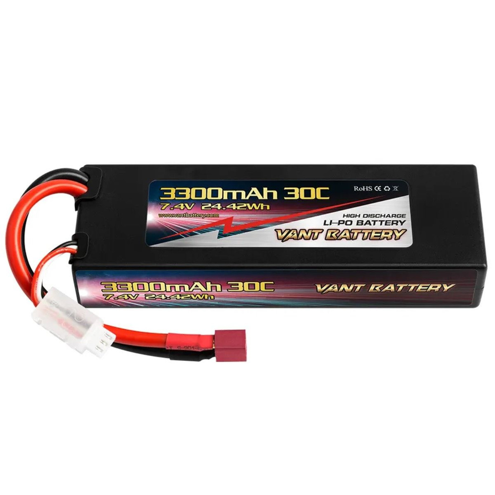 Аккумулятор для Remo Hobby Li-Po 7.4V 3300mAh, 30C, разъем T-plug REM-E9333 #1