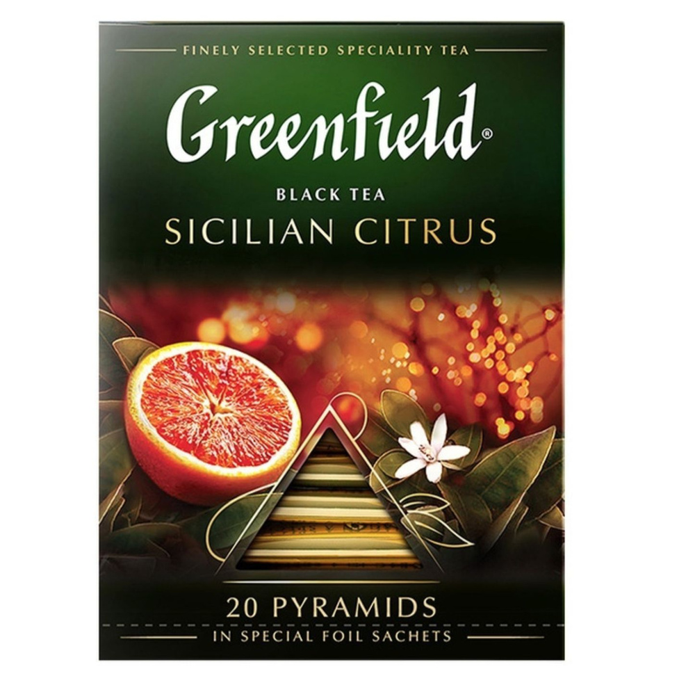 Чай черный в пирамидках Greenfield Sicilian Citrus 20 пирамидок #1