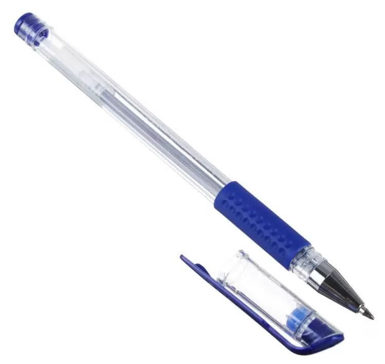  Ручка Гелевая, толщина линии: 0.5 мм, цвет: Синий, 1 шт. #1