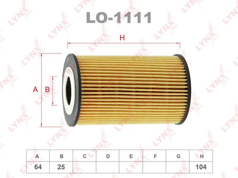 LYNXauto Фильтр масляный арт. LO-1111 #1
